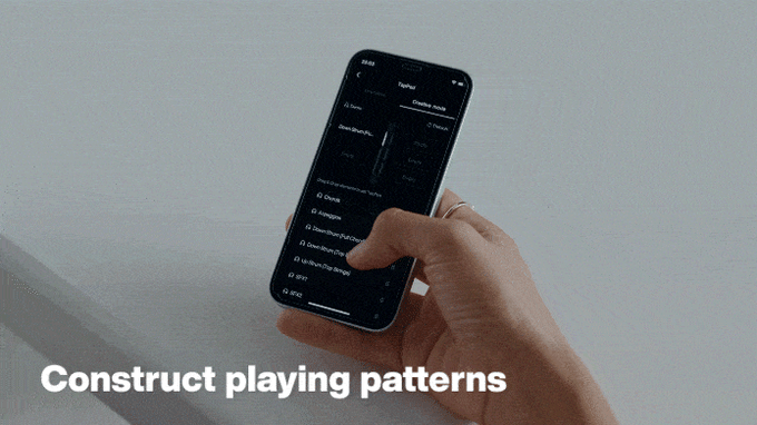 Guitare a echantillonnage sans cordes avec haut parleur integre et application - plare.
