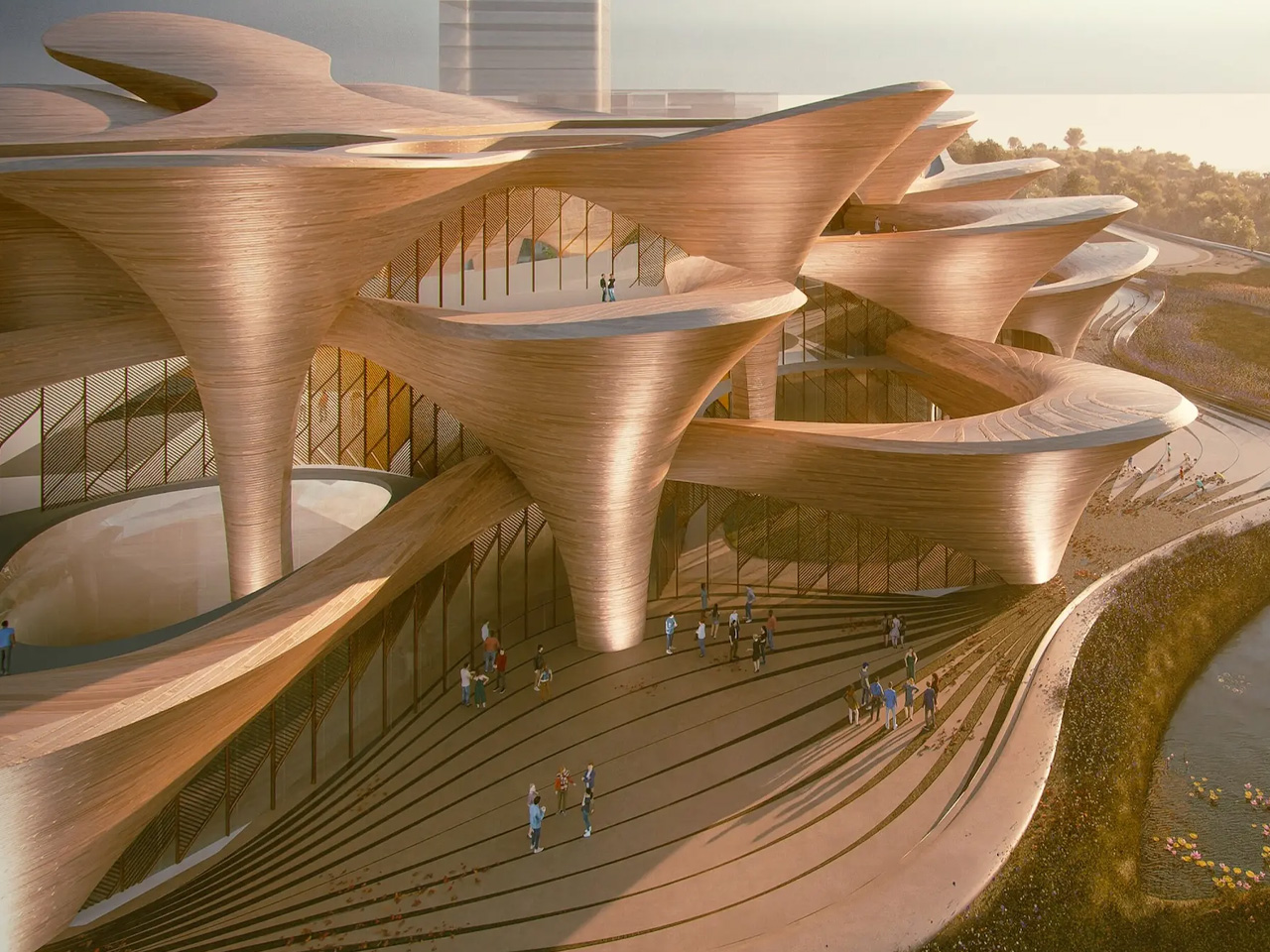 Le centre scientifique incurve de Zaha Hadid se caracterise par - plare.