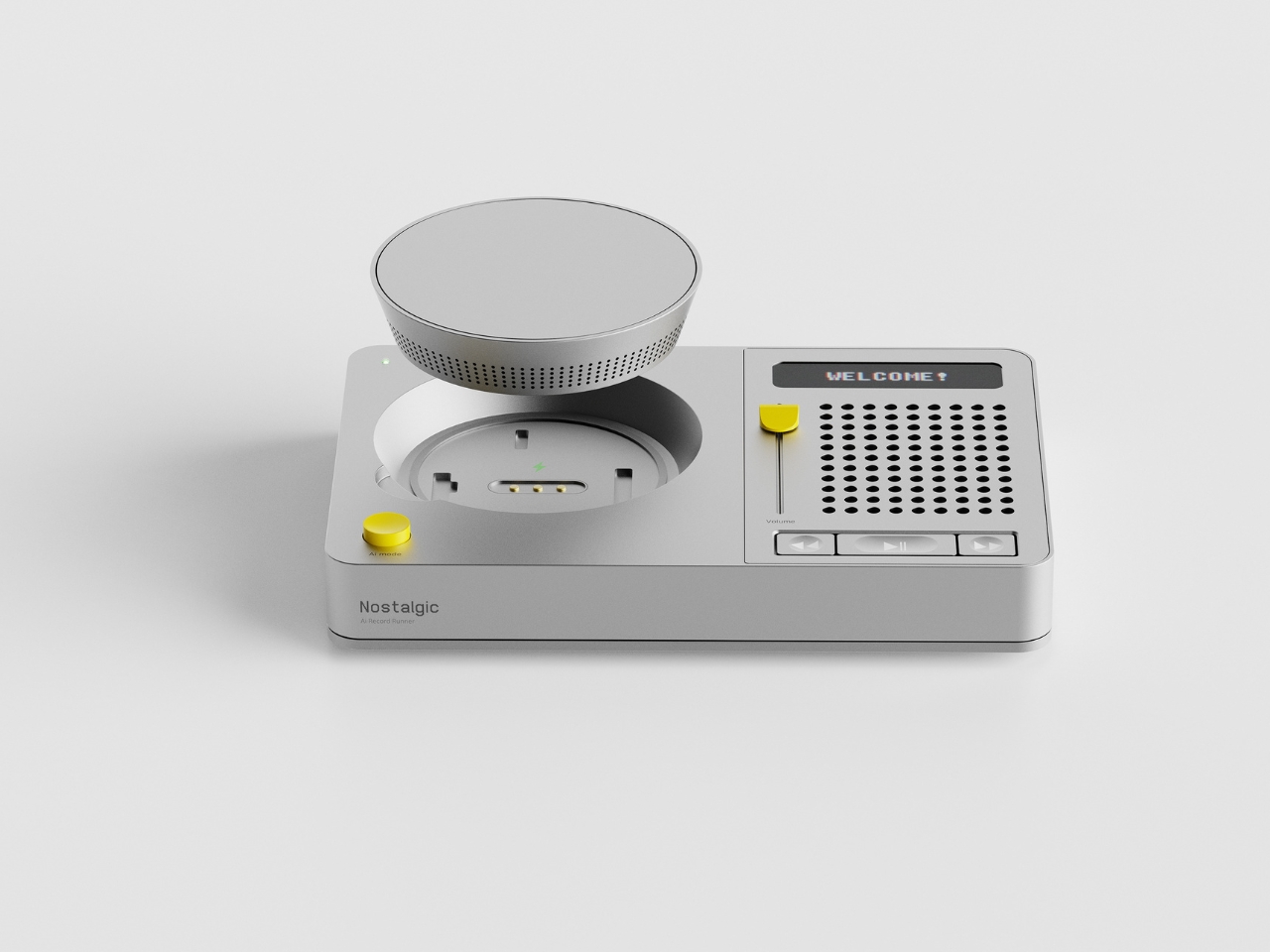Le concept dappareil retro 2 en 1 combine un haut parleur - plare.