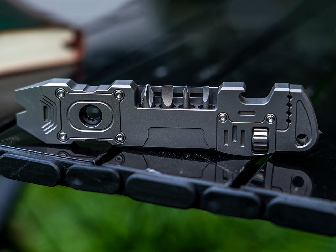 Titanium EDC 6 IN 1 Multi Tool Pry Bar Wrench hero - plare.
