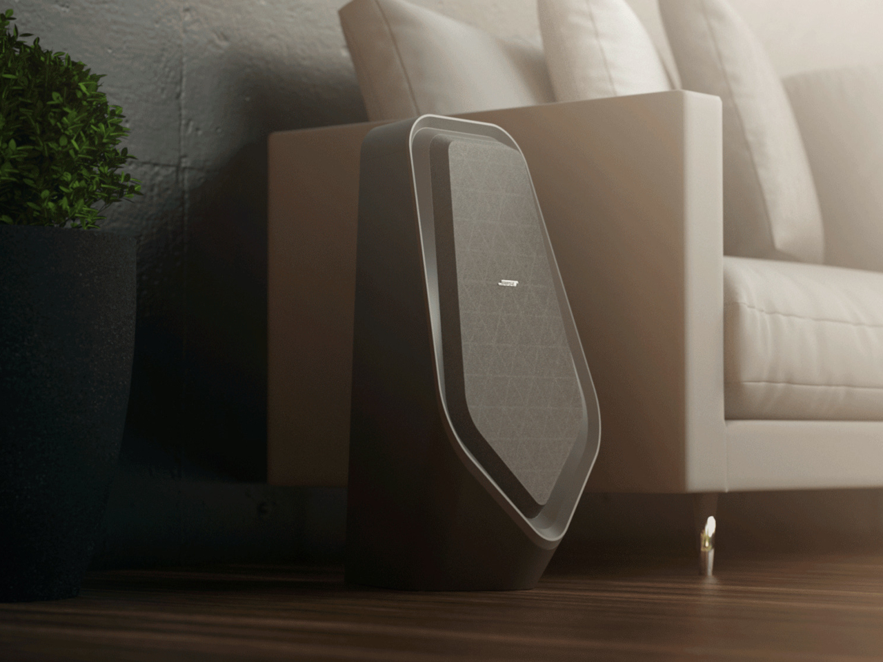1735422628 545 Le concept geometrique des haut parleurs cree une ambiance futuriste dans - plare.