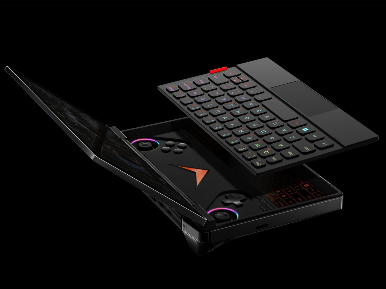 Le mini ordinateur portable de jeu est dote dun clavier - plare.