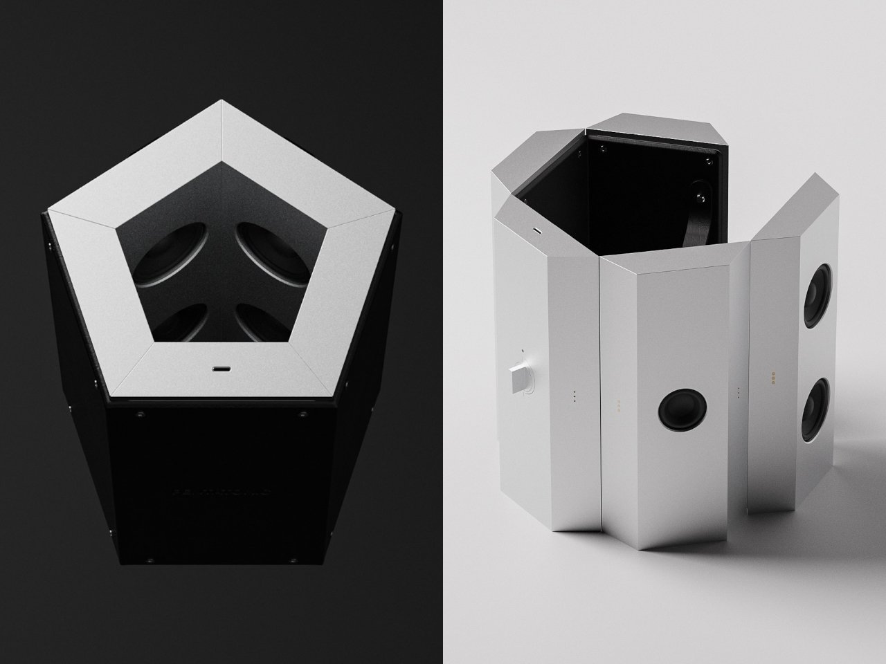 Decouvrez le Haut Parleur Pliable en Forme de Pentagone Un - plare.