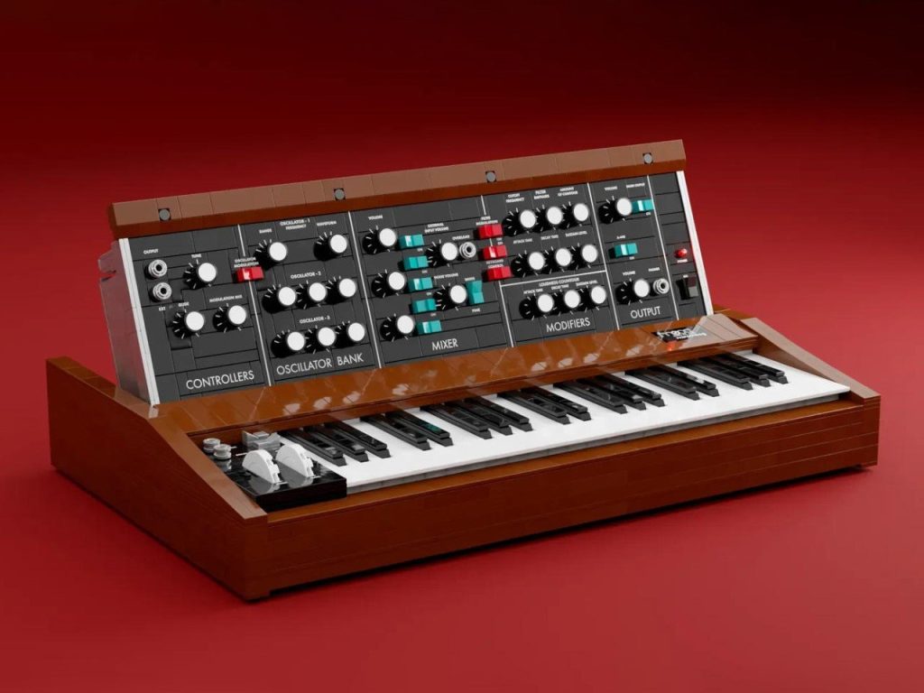 Découvrez le LEGO Minimoog Synth : Un Design Éblouissant à Échelle 1:1 avec Touches Jouables et Boutons Rotatifs!