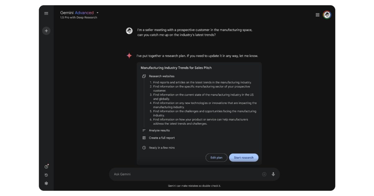 Gemini deep research révolutionne Google Workspace avec des fonctionnalités avancées
