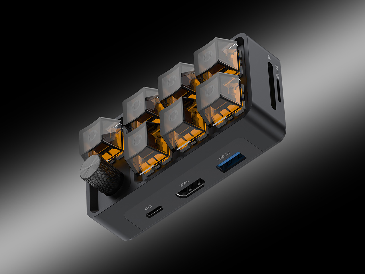 Memdock G2 True Customizable Keys 7 in 1 Hub hero - plare.