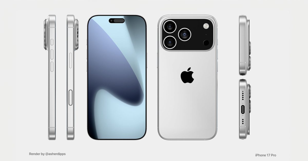 Render claims to show iPhone 17 Pro design in silver and Space Black - plare.