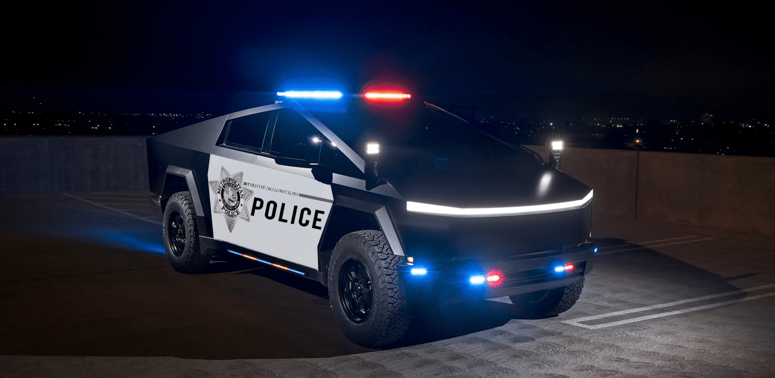 Tesla Cybertruck Las Vegas Police Hero - plare.