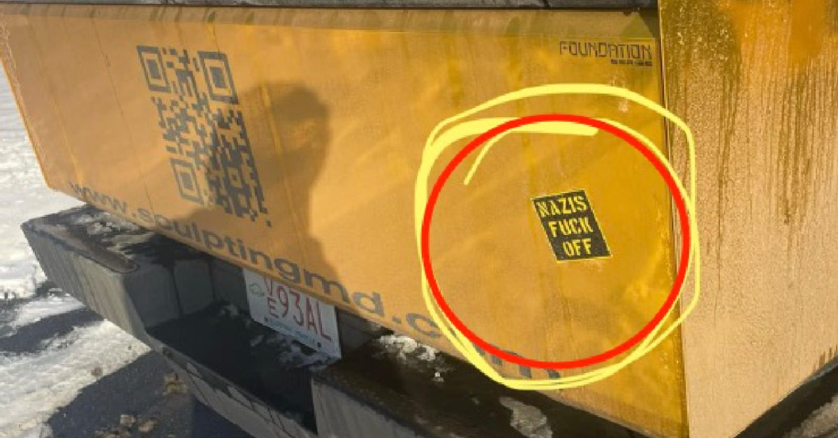 Tesla Cybertruck nazi sticker - plare.