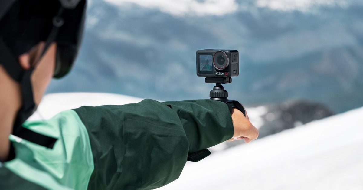 dji Osmo Action 5 Pro camera firmware update Skiing 360C2B0 Wrist Strap - plare.