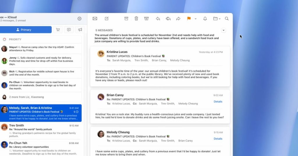 Nouveaux aperçus de Mail sur macOS et iPadOS : découvrez le redesign des dernières bêtas