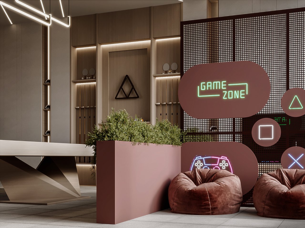 vibrant gaming room concept 02 - plare.