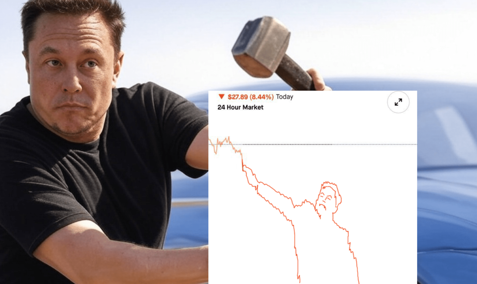 Elon Musk Tesla stock - plare.