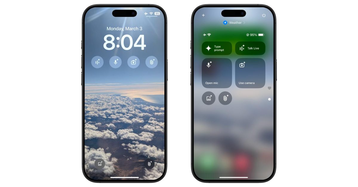 Gemini iPhone lockscreen widgets cover - plare.