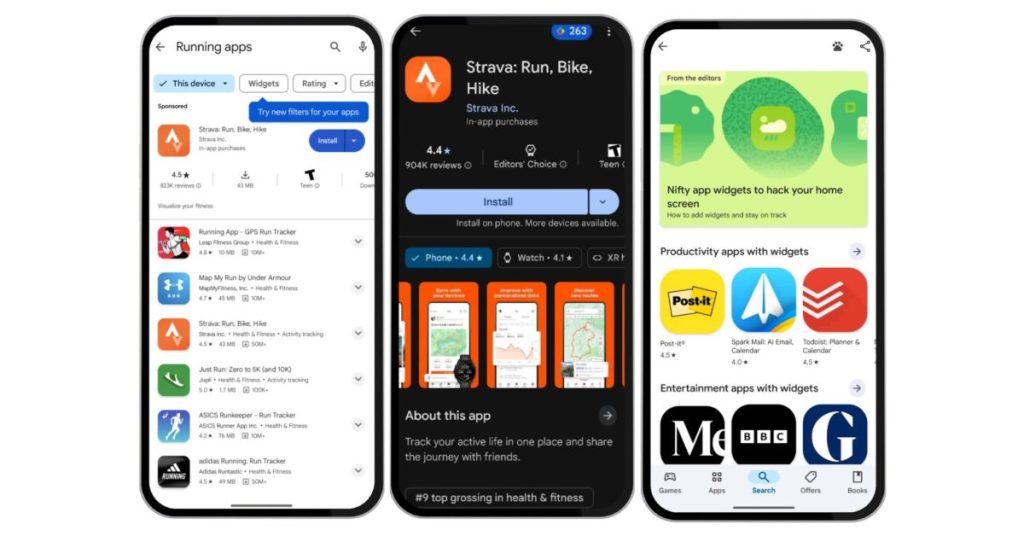 Les widgets android à l’honneur : Google introduit un filtre innovant sur le Play Store Les widgets android à l'honneur : Google introduit un filtre innovant sur le Play Store