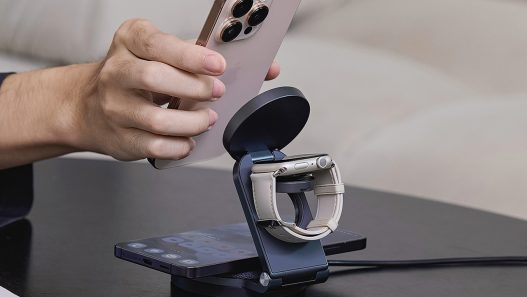 Mag 360 Qi2 3 in 1 Foldable Travel Charging Station ADAM elements layout - plare.
