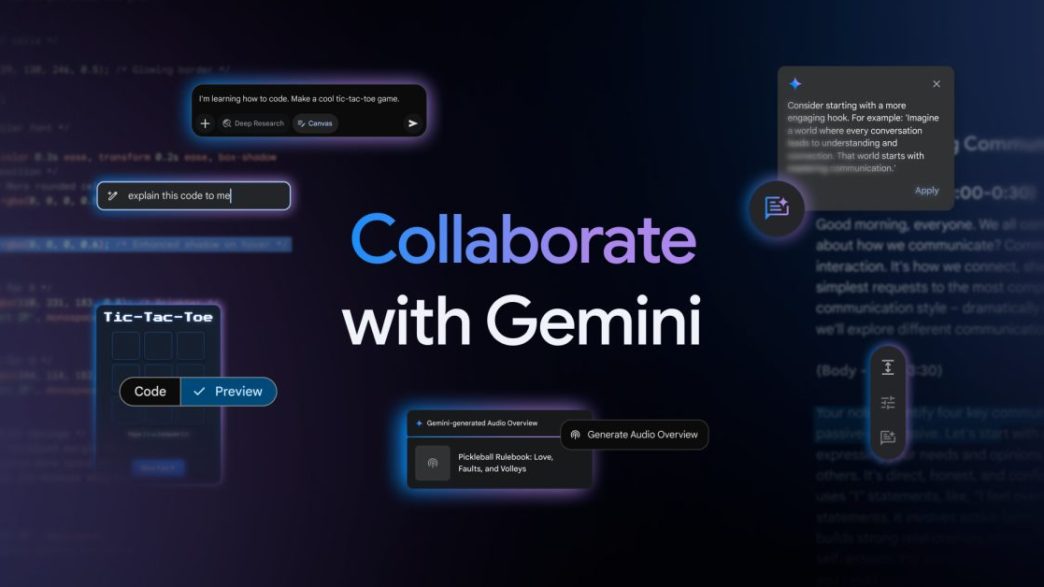 Révolution numérique : l'application Gemini lance 'canvas' et des podcasts audio innovants