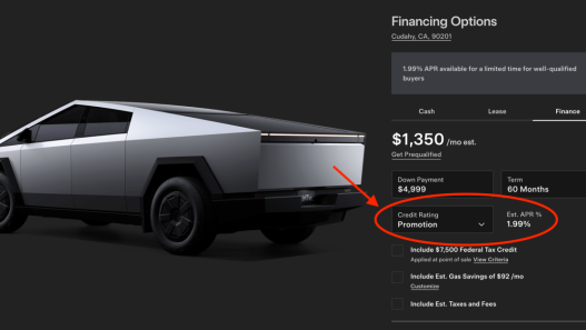 Tesla Cybertruck discounted financing - plare.