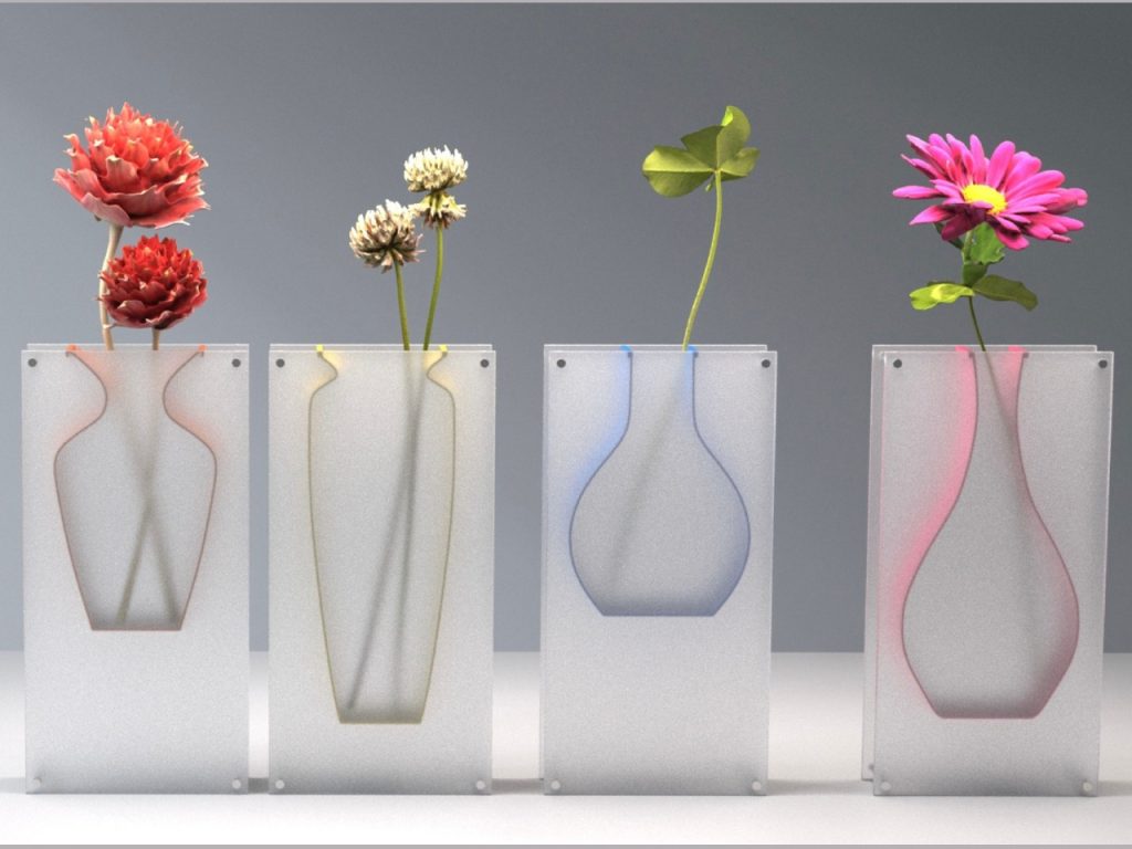Découvrez Comment un Vase en Acrylique Gelé Transforme la Beauté de Vos Fleurs en Un Éblouissant Jeu d’Ombres et de Lumières !