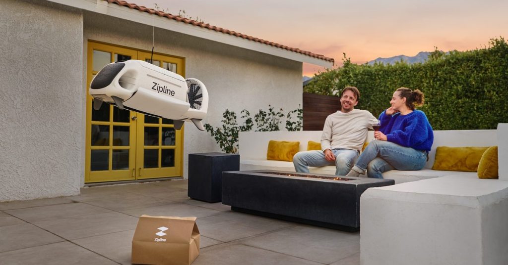 Walmart et Zipline : expansion du programme de livraison par drone au Texas Walmart et Zipline : expansion du programme de livraison par drone au Texas