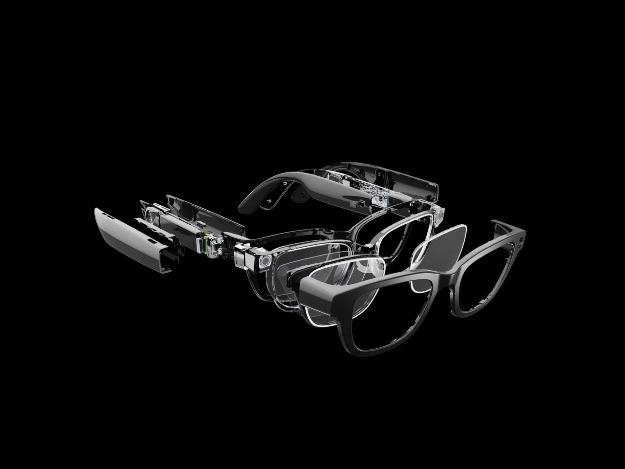Vue arrière des lunettes Android XR