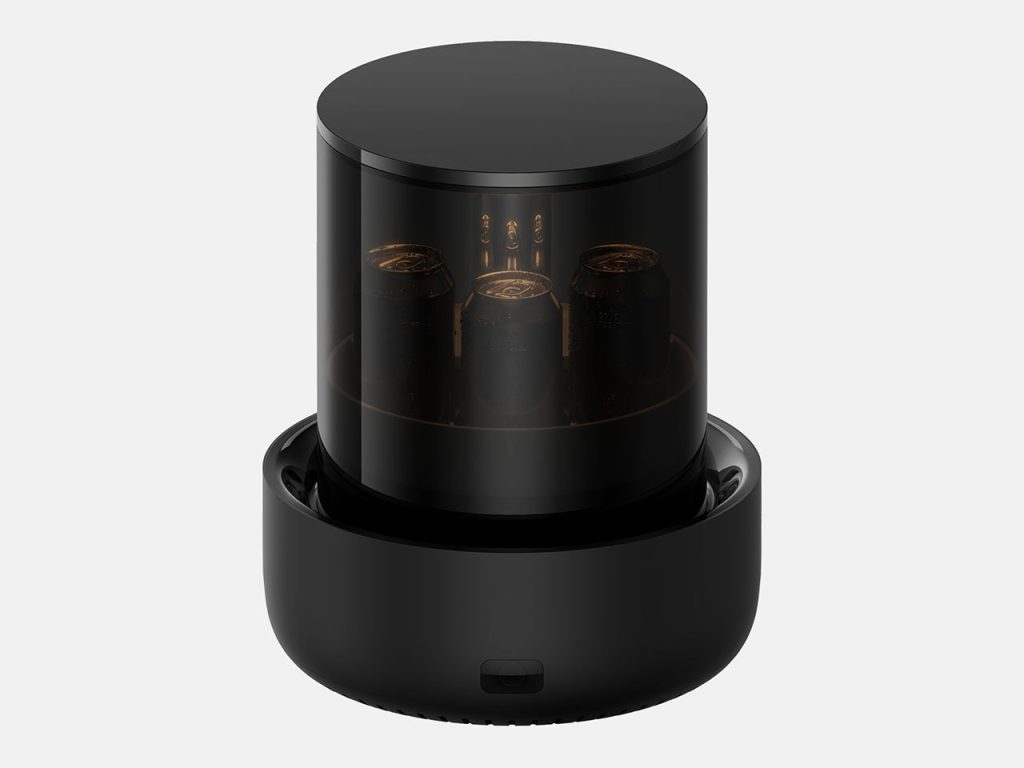 Table Robotic Innovante : Un Frigo Intégré et Système Son Spatial pour Sublimer Votre Télévision Haut de Gamme !