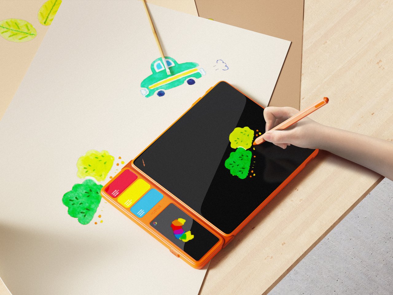 Concept d'une tablette de peinture