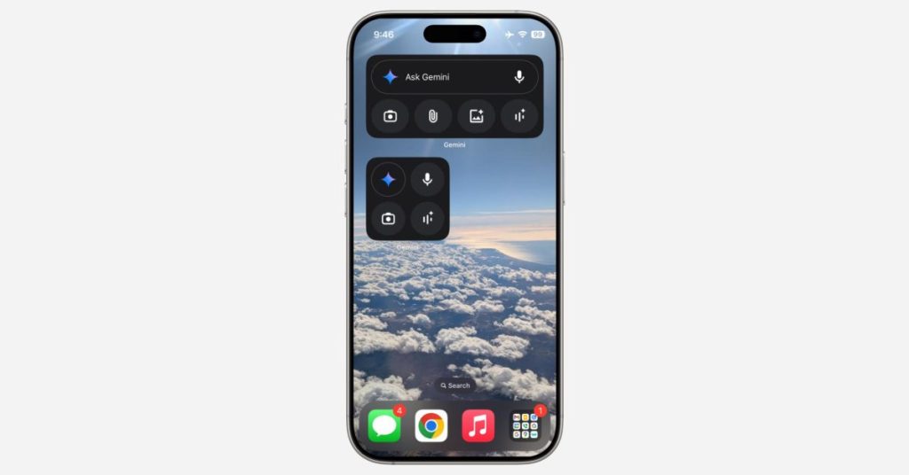Gemini app pour iPhone : mise à jour avec des widgets sur l'écran d'accueil pour une organisation simplifiée