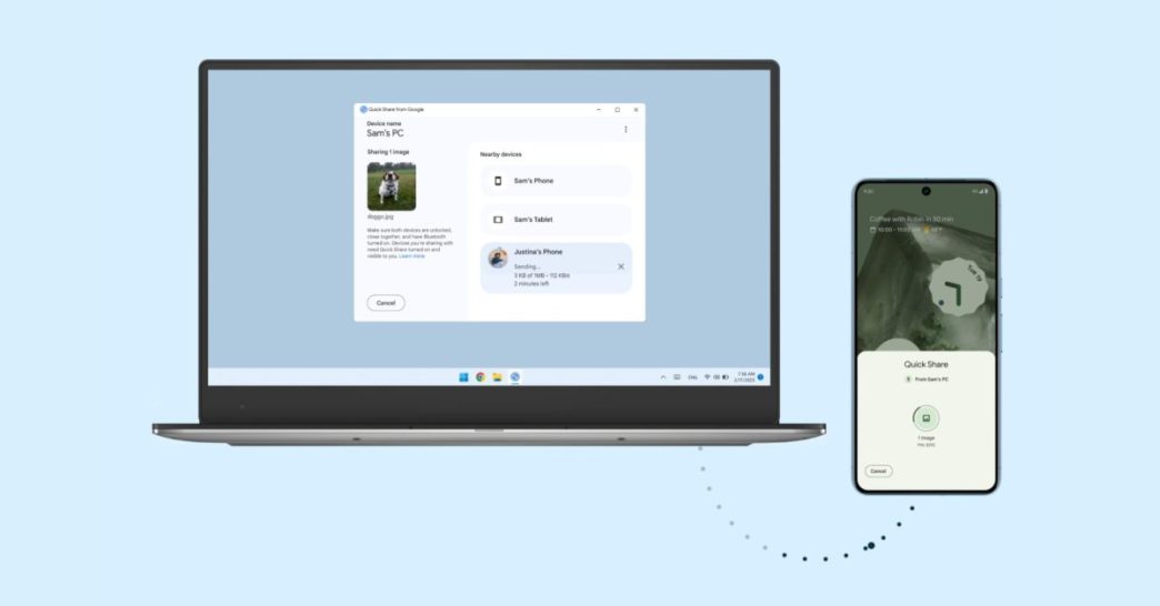 Google Quick Share sur les PC Samsung : une nouvelle ère se dessine en mai