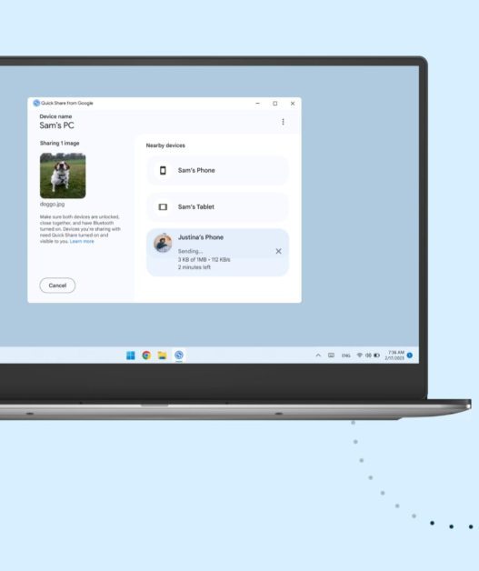 Google Quick Share sur les PC Samsung : une nouvelle ère se dessine en mai