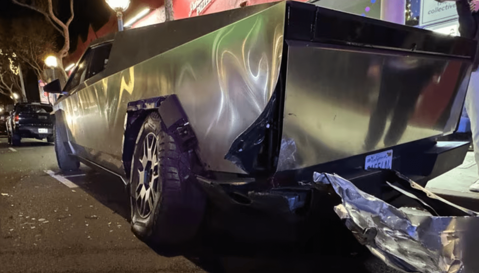 Dommages sur le Tesla Cybertruck