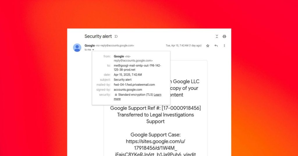 Attention aux emails de phishing trompeurs prétendant venir de Google et PayPal