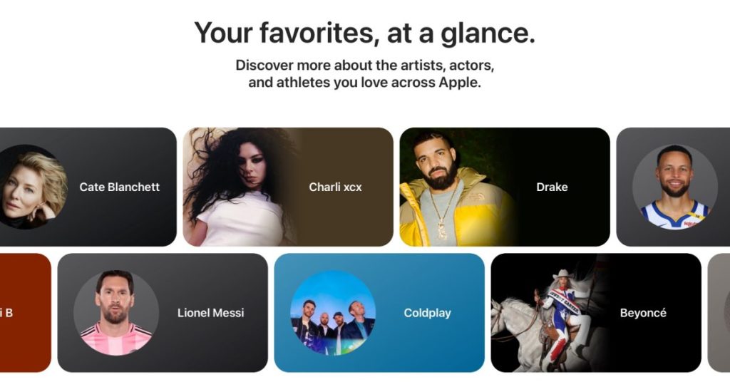Apple présente ‘Snapshot’, une innovation pour explorer artistes, acteurs et athlètes.