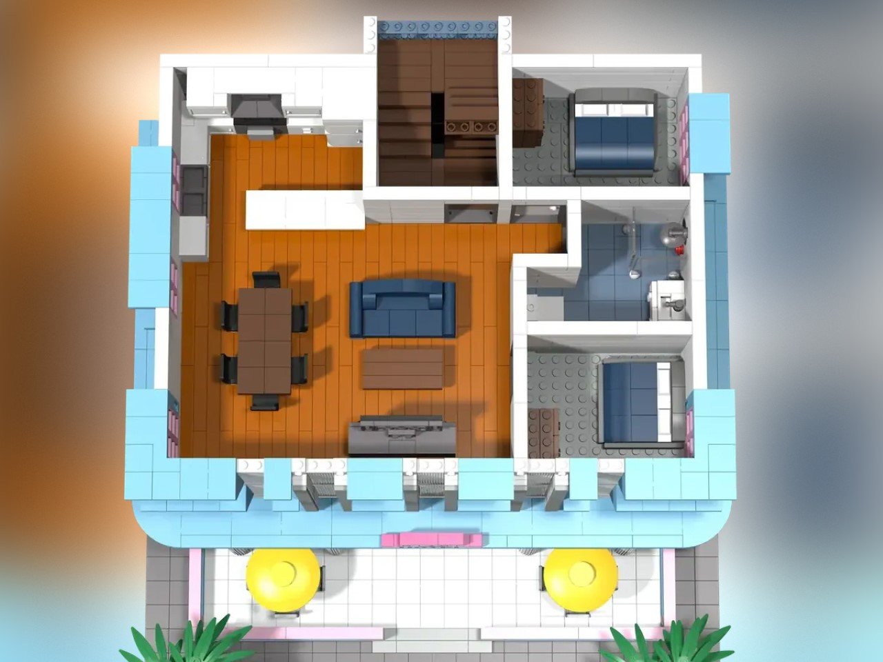 1746560051 287 Decouvrez Notre Incroyable Construction dHotel LEGO Miami Vice City Avant - plare.