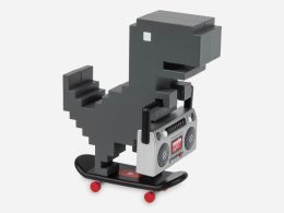 Chrome Dino s’habille en style avec un boombox miniature et une planche de skate YouTube