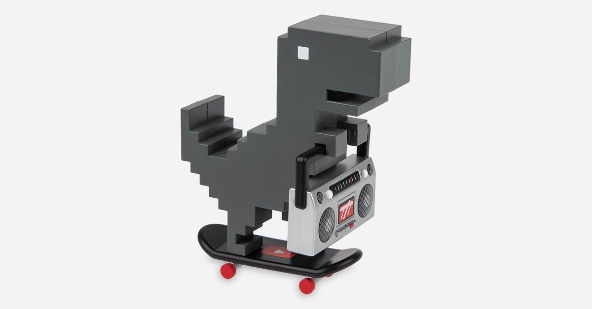 Chrome Dino s’habille en style avec un boombox miniature et une planche de skate YouTube
