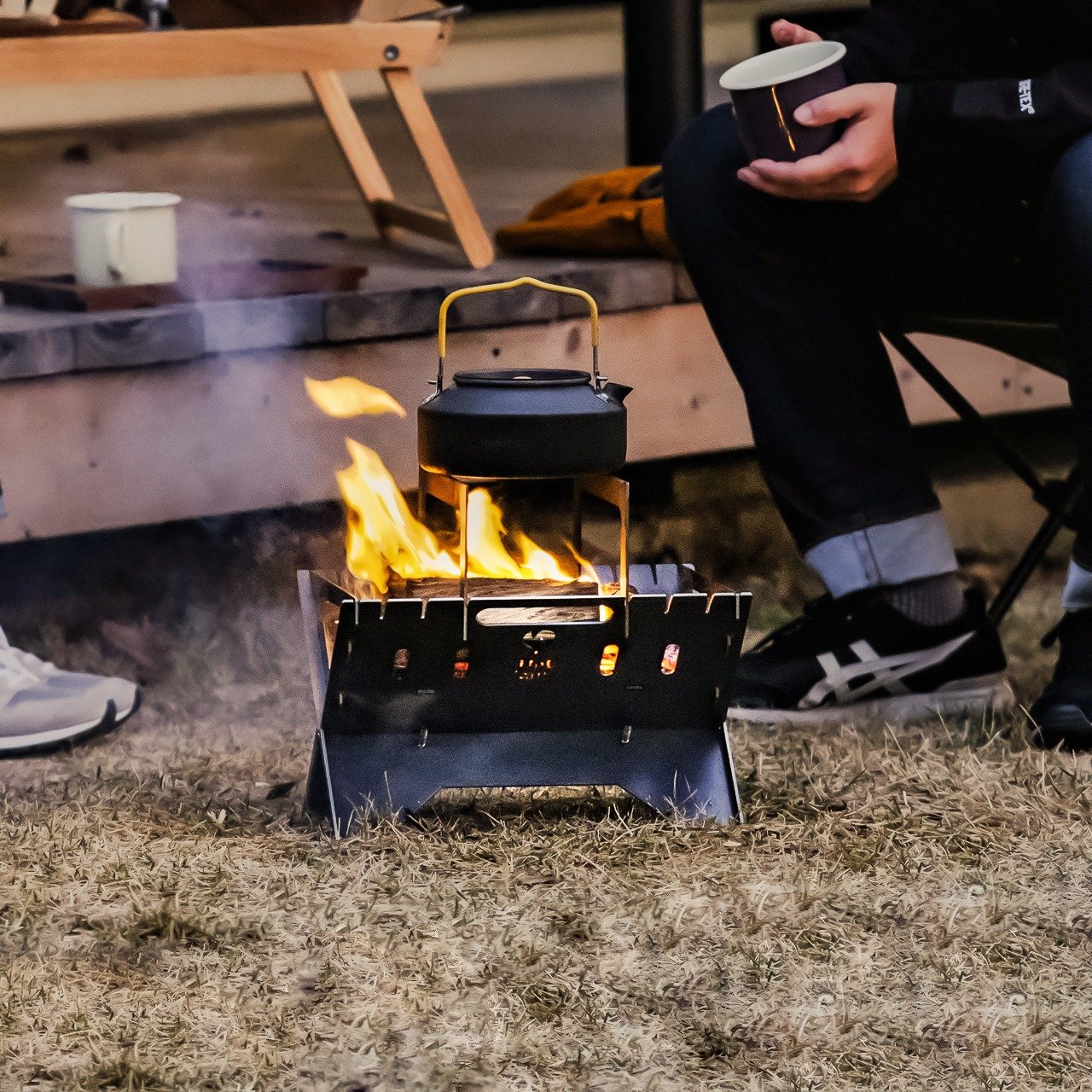Support de Feu de Camp Portable