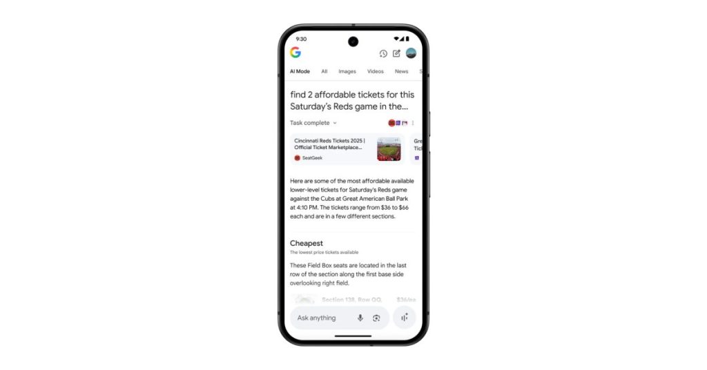 Google AI Mode simplifie vos recherches en s'occupant de la partie 'ennuyeuse' [Vidéo]