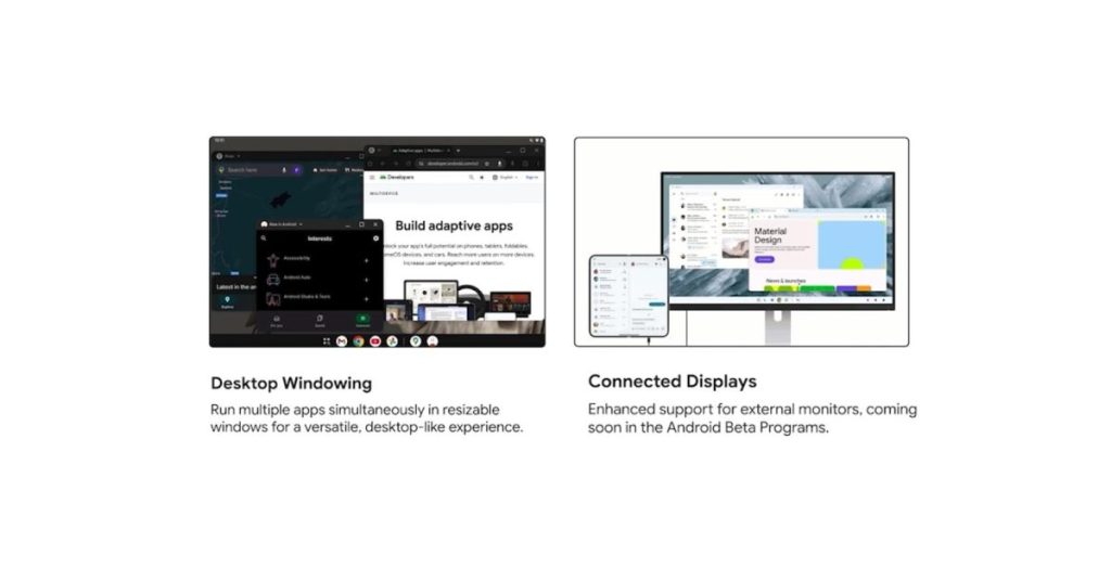 Android 16 QPR1 améliore la fonctionnalité de fenêtres de bureau pour les écrans externes