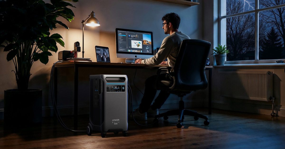 Anker SOLIX F3800 Plus Portable Power Station at home lifestyle 1 e1747676270355 - plare.