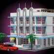 Decouvrez Notre Incroyable Construction dHotel LEGO Miami Vice City Avant - plare.