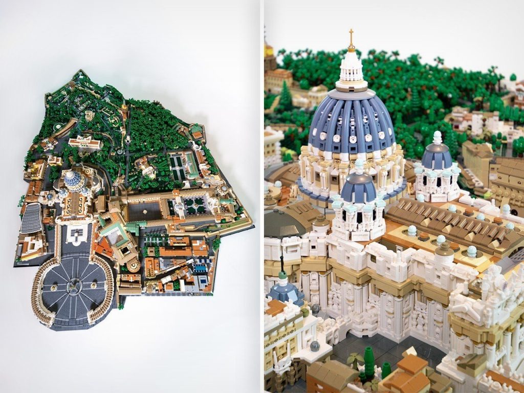 Découvrez cette incroyable réplique du Vatican en LEGO de 67 000 briques : si réaliste qu’on pourrait y tenir un conclave !