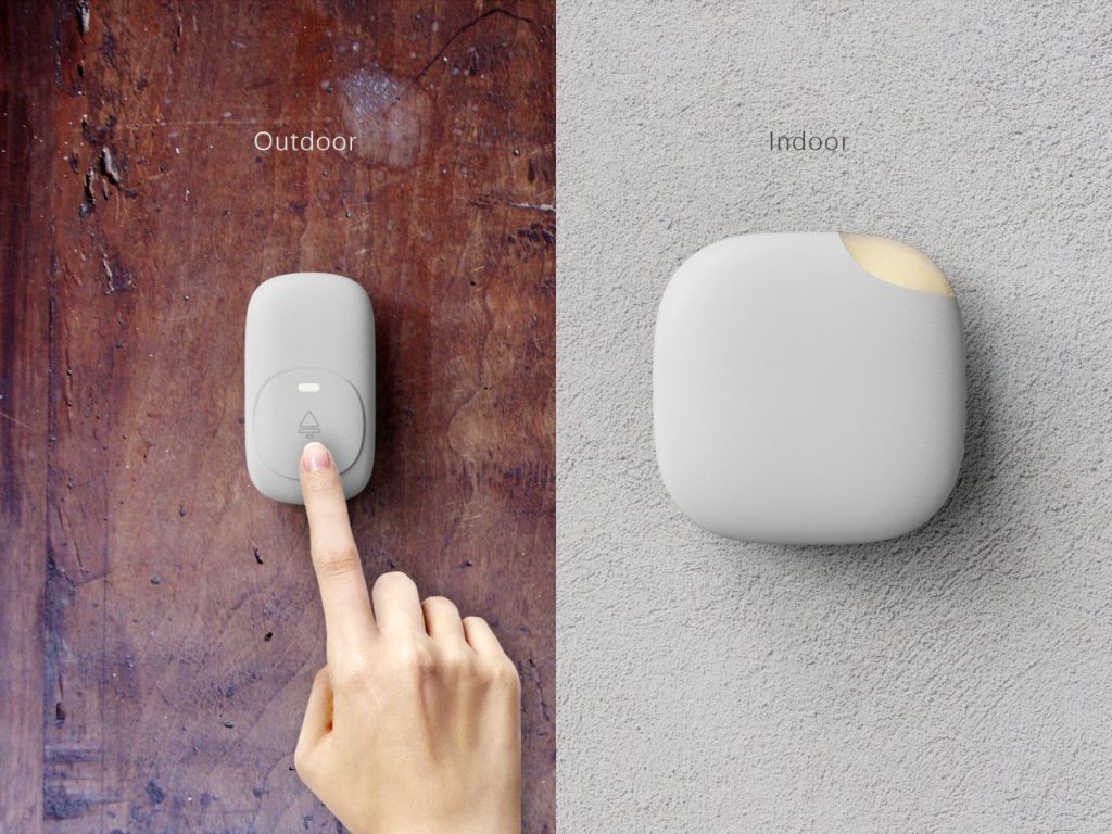 Découvrez le Concept de Sonnette Sans Fil Minimaliste Inspiré par Pebble : Un Accueil Chaleureux à la Maison !