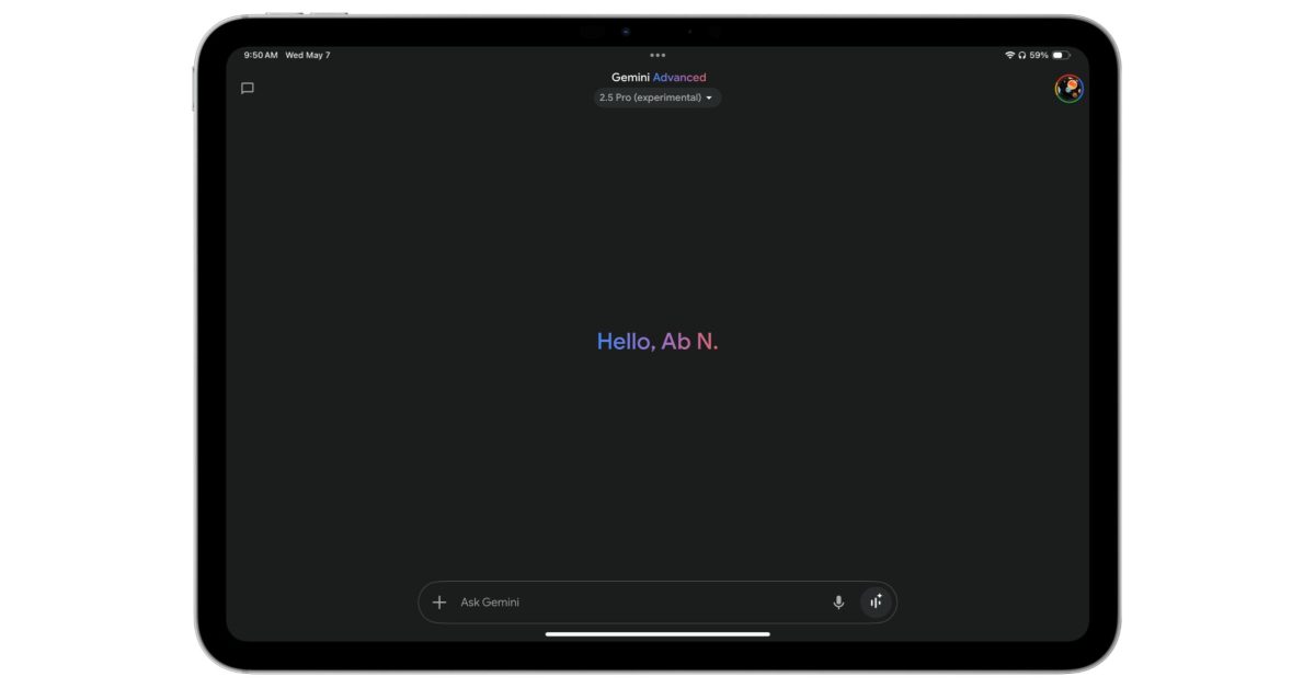 Gemini iPad app cover - plare.