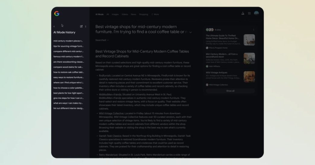 Google AI Mode lève la liste d'attente de Labs et améliore l'interface utilisateur de bureau : explorez les nouveautés et optimisations.