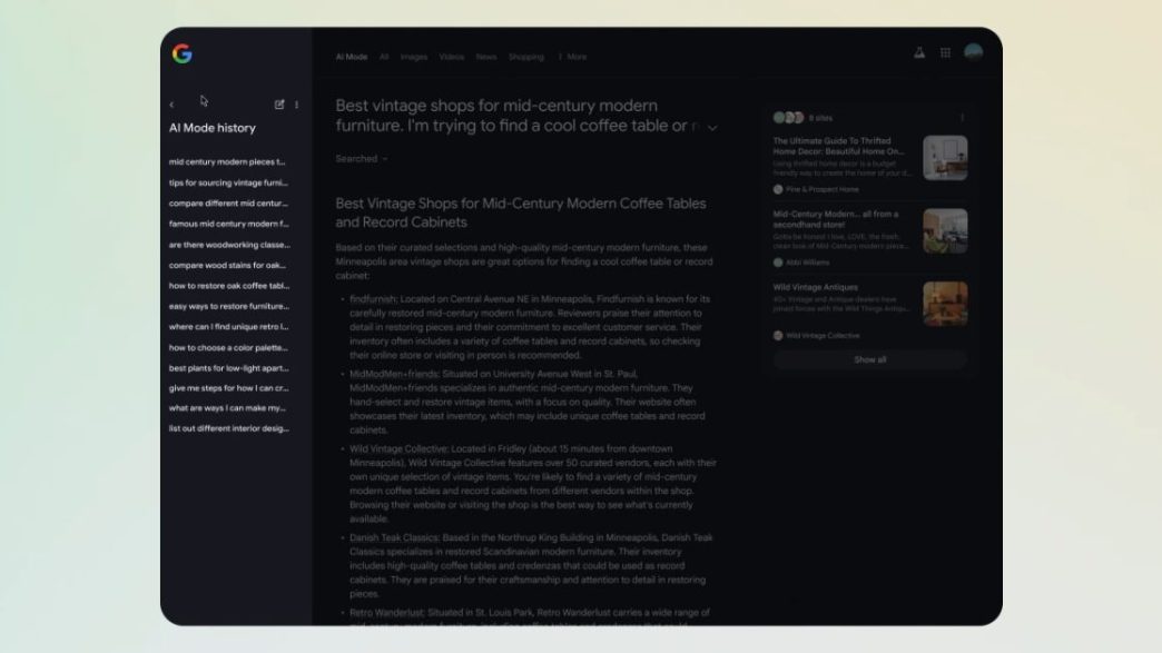 Google AI Mode lève la liste d'attente de Labs et améliore l'interface utilisateur de bureau : explorez les nouveautés et optimisations.