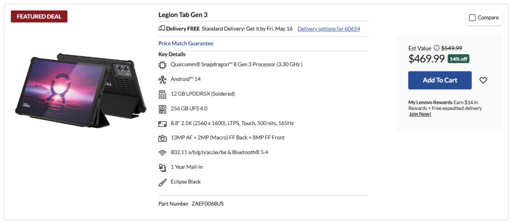 <p>Le Lenovo Legion Tab est désormais disponible au prix le plus bas jamais atteint, à 469 $. Au taux de change actuel, cela équivaut à environ 432 €. (<a href="https://wise.com/fr/currency-converter/usd-to-eur-rate?utm_source=openai">wise.com</a>)</p>
<p>Profitez de cette offre exceptionnelle pour acquérir une tablette performante à un tarif avantageux.</p> - plare. Le Lenovo Legion Tab est desormais disponible au prix le - plare.