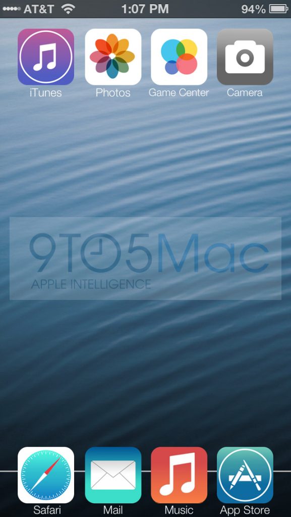 Maquette de iOS 7