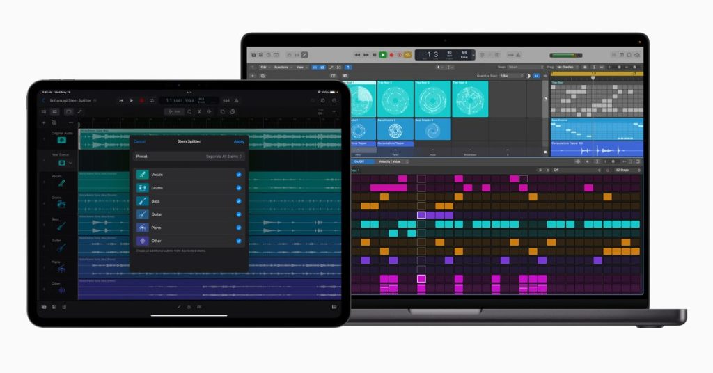 Logic Pro : mise à jour avec des stems de guitare et de piano et nouvelle fonctionnalité de secours