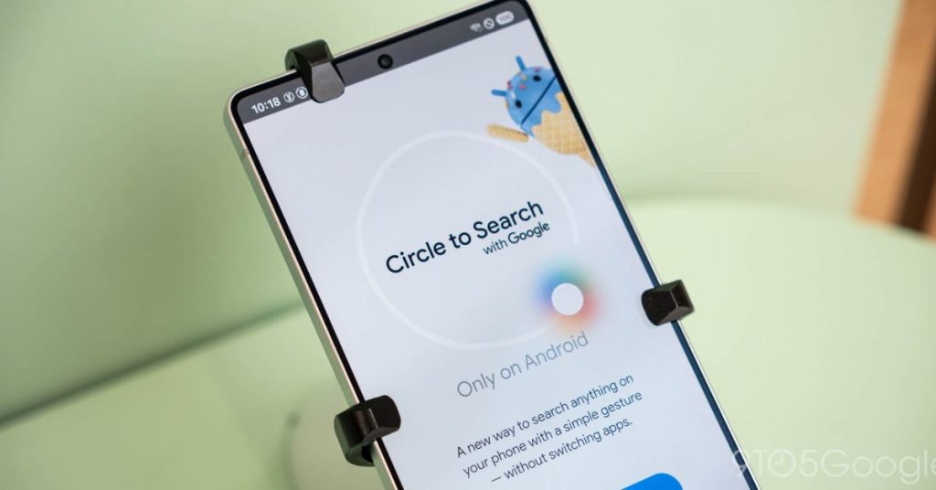 Nouveau design pour une recherche textuelle immersive sur Circle to Search
